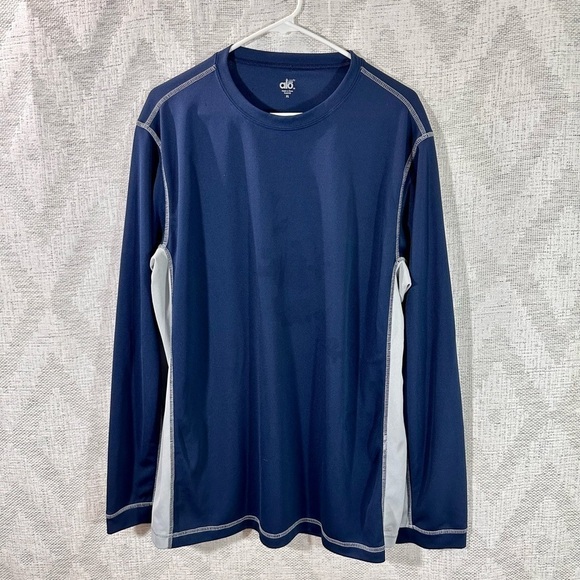 Men's ALO Cool Fit navy & grey long sleeve size XL - Picture 4 of 8
